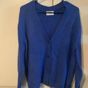 Blue button front cardigan